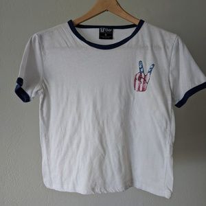 Peace sign crop top